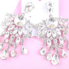 Fashionable crystal, earrings, pendant, European style