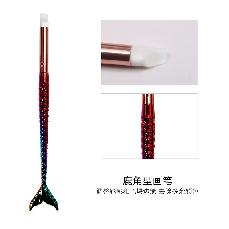 Cruz-frontera especial Sirena Varilla pluma de silicona manicura de silicona pluma de grabado hueco pluma pintada