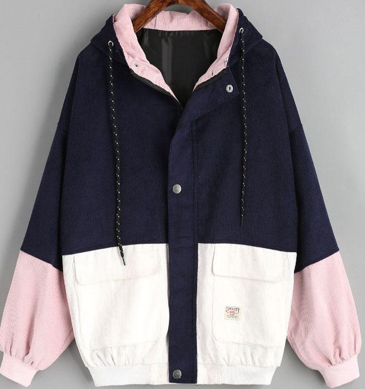 Hooded Baseball Jacket Image 6