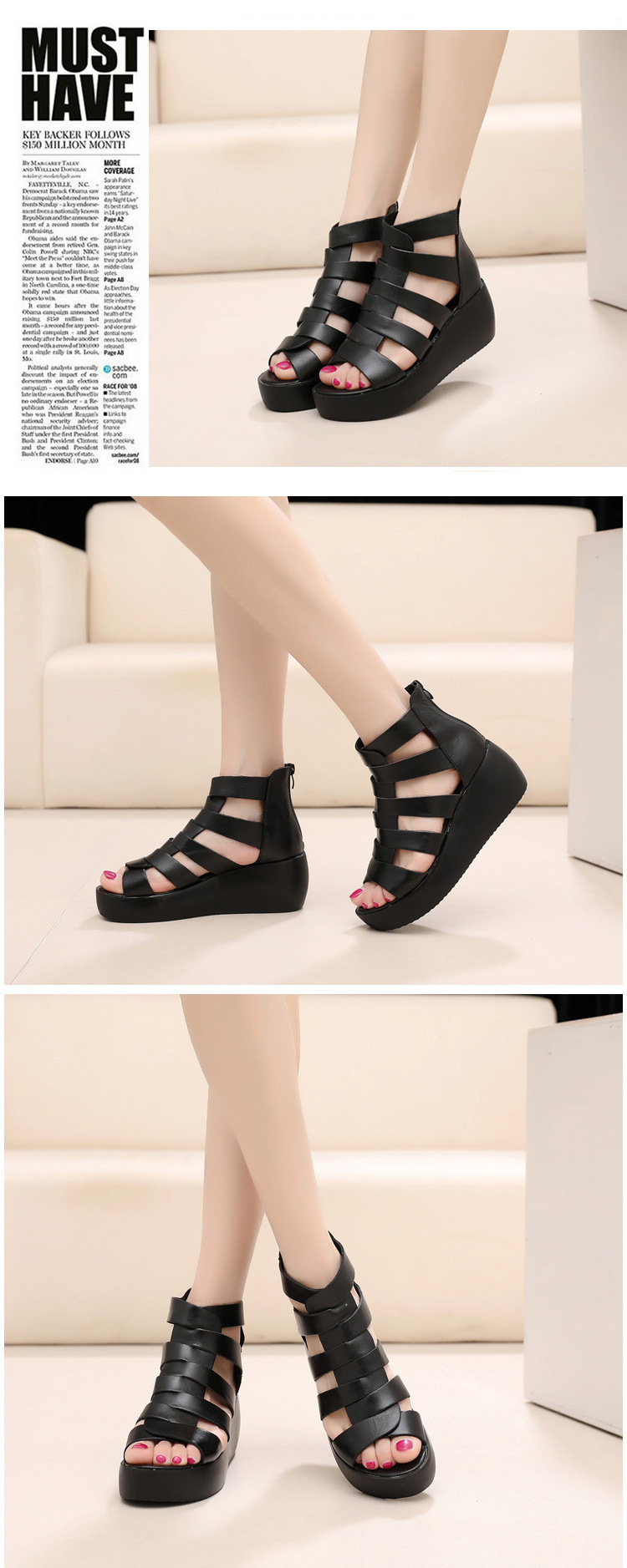 Chaussures été pour femme en Polyuréthane - Ref 3346642 Image 8