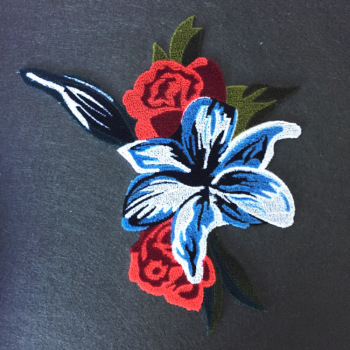 2021时尚新品牙刷绣加工厂深圳龙岗服装手袋电脑绣花章仔特种绣