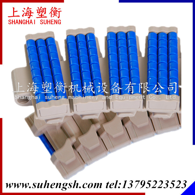 小滚珠链板 LBP882TAB-k375塑料平顶链 重型转弯滚珠链板