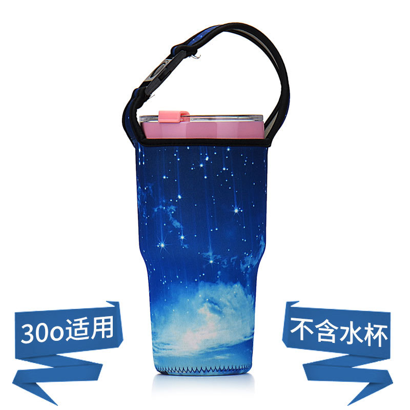 Taza de helado cubierta de la taza de la burbuja 30oz de dibujos animados Kumamoto oso bolsa en stock portátil de grasa de la Copa cubierta protectora