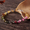 Tourmaline rainbow women's bracelet, silver 925 sample