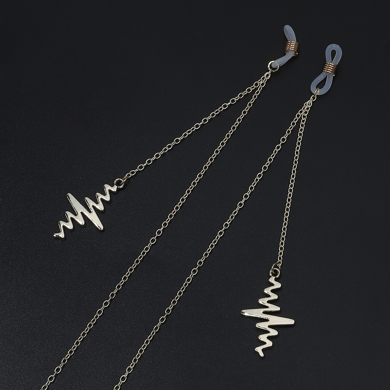 网红同款 时尚链条文艺眼镜链 挂脖心电图长款 老花镜防丢链|ru