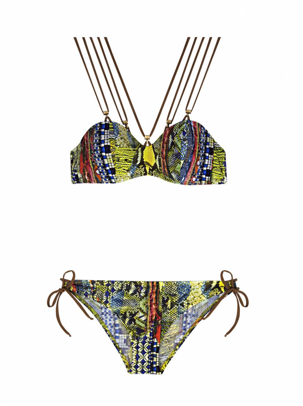   creative print bikini swimsuit   NSHL2037