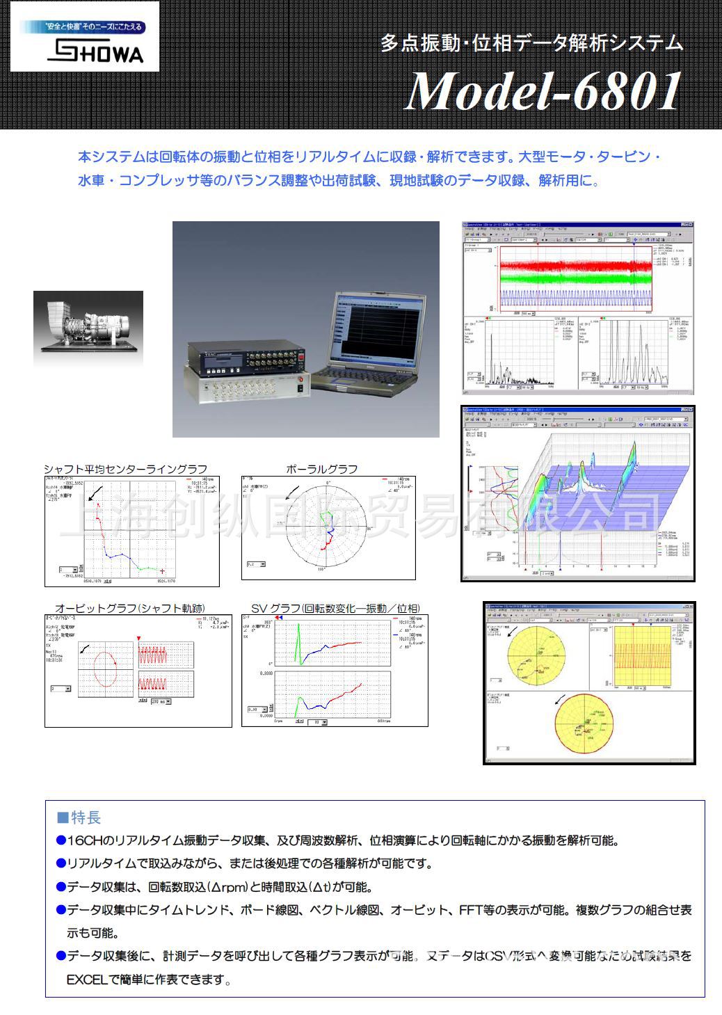 日本昭和测器  日本SHOWASOKKI振动计 震动测试仪 Model-6801