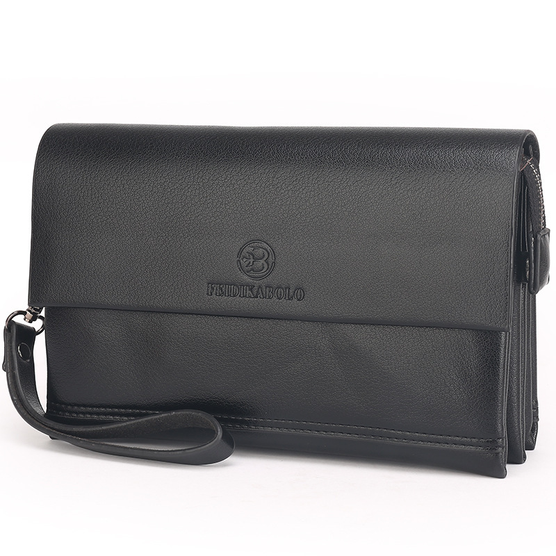 Factory Direct cross-border hot clutch wallet casual clutch men's wallet soft leather Business Men's handbag