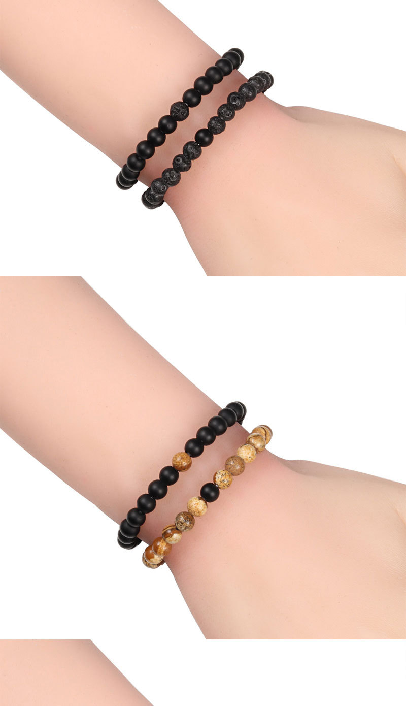 Kreatives passendes Perlenarmband blau türkis Paararmband elastisches Seilarmband Perlen verstreute Perlen Armband Armband_voghion.com