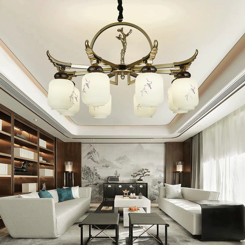 新中式吊燈中國風別墅複式樓中樓客廳大吊燈餐廳酒店大堂定制燈具
