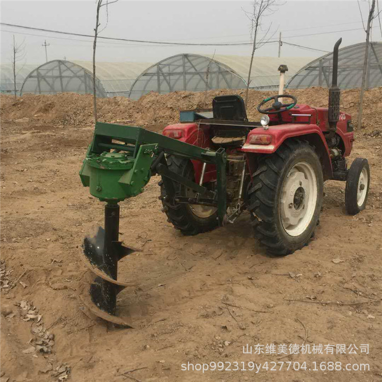 多功能加厚砖头挖坑机 四轮带动大型钻洞机实用效率高耐用