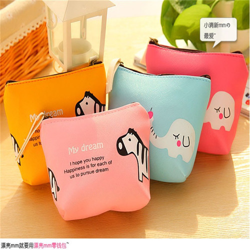 Cute Animal Park Coin Purse Creative Simple Small Storage Bag Key Bag Coin Bag Printable Logo