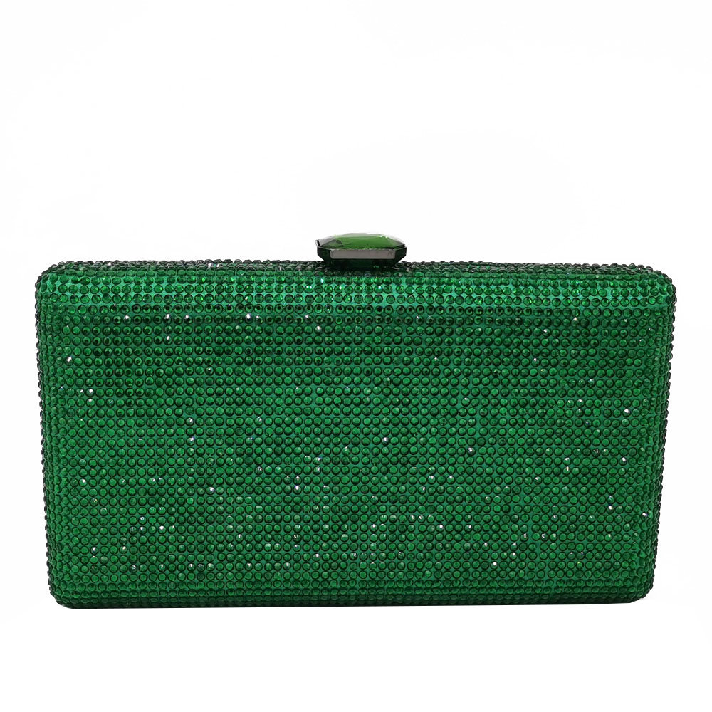 Bolso De Mano Retro Con Diamantes En Color Liso display picture 5