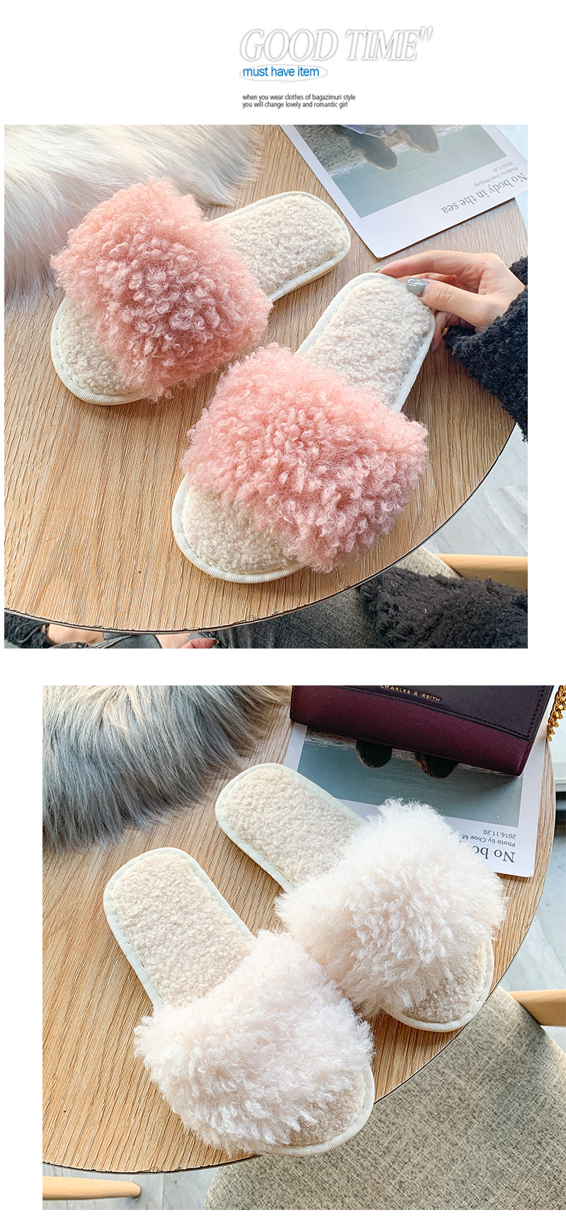 fashion new wheat velvet slippers  NSPE10029