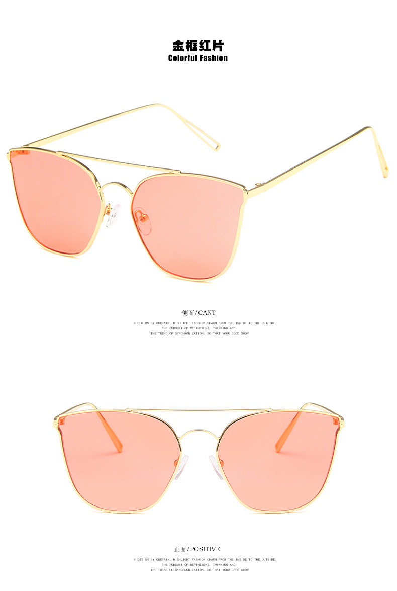 Metal Sunglasses Double Beam  New Retro Wild  Trend  Sunglasses Nihaojewelry Wholesale display picture 6