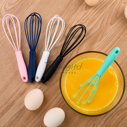 6-inch stainless steel silicone egg beater mini egg beater colorful egg beater mixer mini baking tools