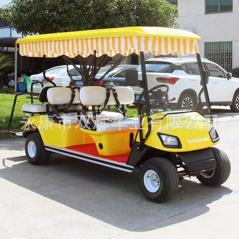 New factory customized electric four-wheel 6-seat golf cart scenic spot sightseeing car sales house watching RV patrol car