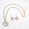 Jewelry, set, accessory, earrings heart-shaped heart shaped, necklace, European style, wedding accessories, wholesale