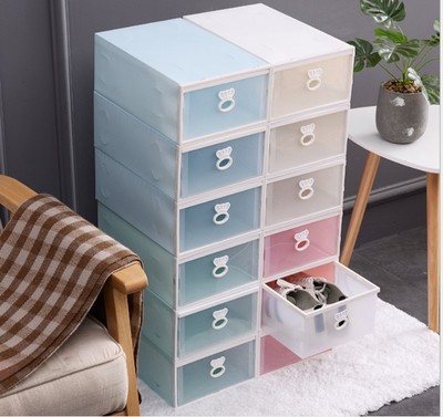 新品  加大加厚黄冠抽屉收纳鞋盒  鞋子收纳塑料框 厂家直销现货