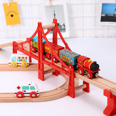 Wooden Thomas the Train Bulk Track Accessories Track Red Bridge Series Track Scene Educational Toy
