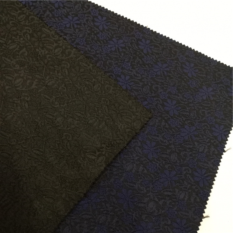 精致花朵细纹刺绣色织植物大提花布料 梭交织鞋帽箱包手袋面料