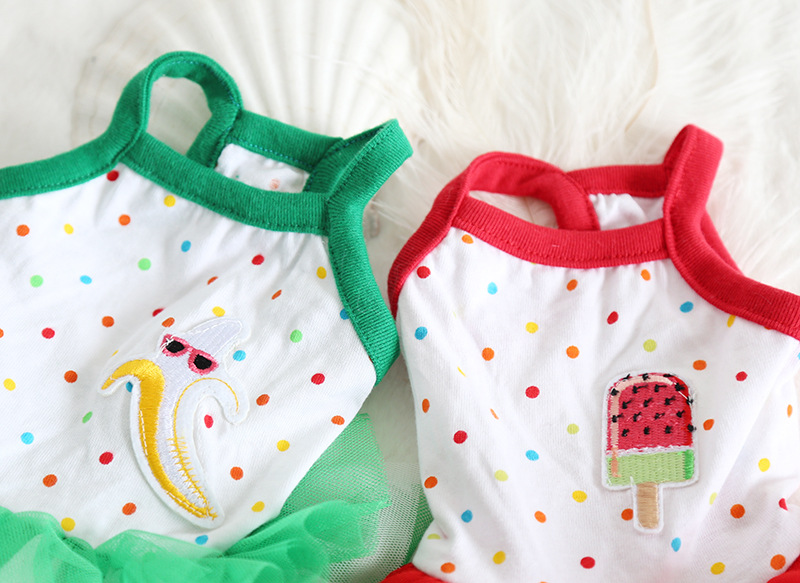 果味波点蓬蓬裙