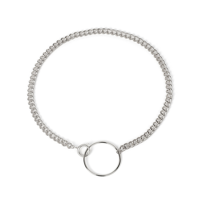 50g Weight Necklace Classification Women'S Gender Gold, Silver Color Hot Selling Fashion Metal Multi-layer Geometric Circle Clavicle Chain 3