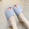 Summer slippers, footwear indoor, non-slip men's slide for beloved, cotton and linen, soft sole