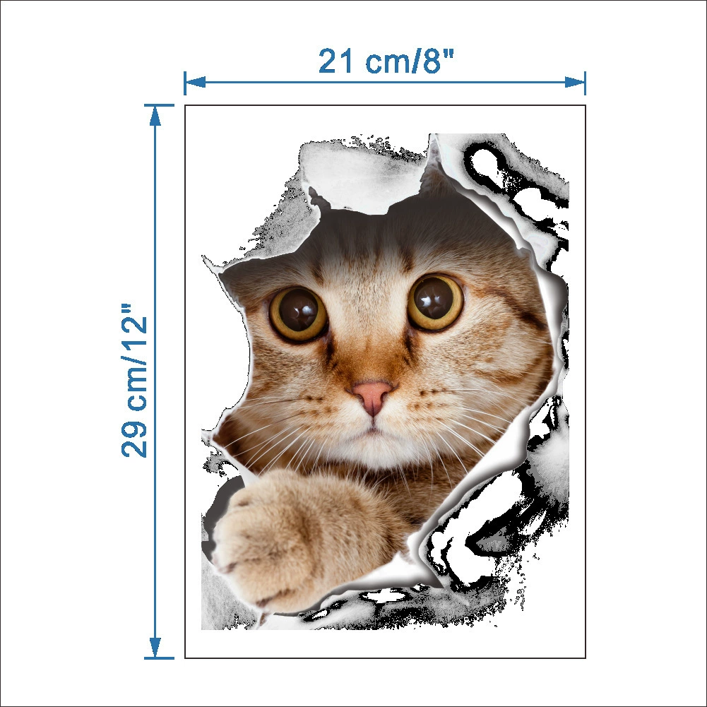 3D retroreflective wall stickers, decorative peel‑and‑stick models (multiple codes)