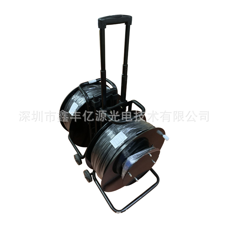 户外TPU野战光纤2芯/4芯/8芯铠装光缆抗拉200-2000米野战光缆组件