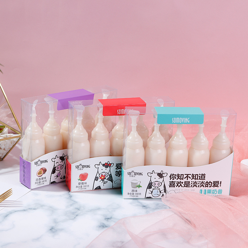 夏季新款果凍吸吸樂380g 牛奶棒冰果味奶昔飲料可吸碎冰冰 批發