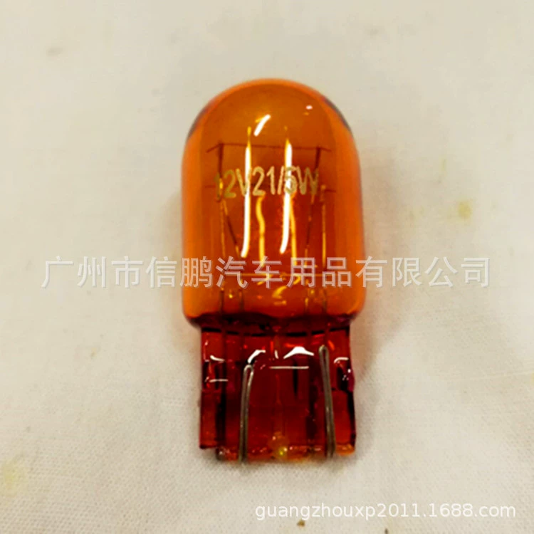 Amber 12V 21/5W WY21/5W истинный цвет янтарь 1891 T20 7443 Двойная проволока тормозная лампа