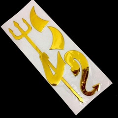 淘派軟膠貼3D立體貼 可愛小惡魔貼 汽車車貼 魔鬼貼改裝 2色