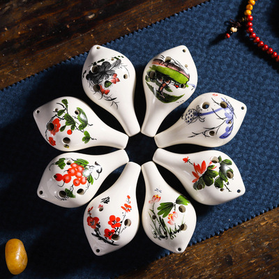 Large Hand drawn Blessing The new 6 Hole Ocarina Alto C tune teaching student music School Music