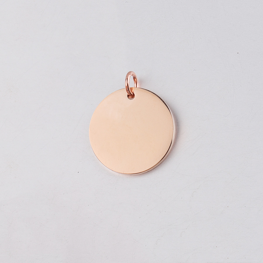 1 Piece Stainless Steel None 18K Gold Plated Rose Gold Plated Solid Color Pendant display picture 12