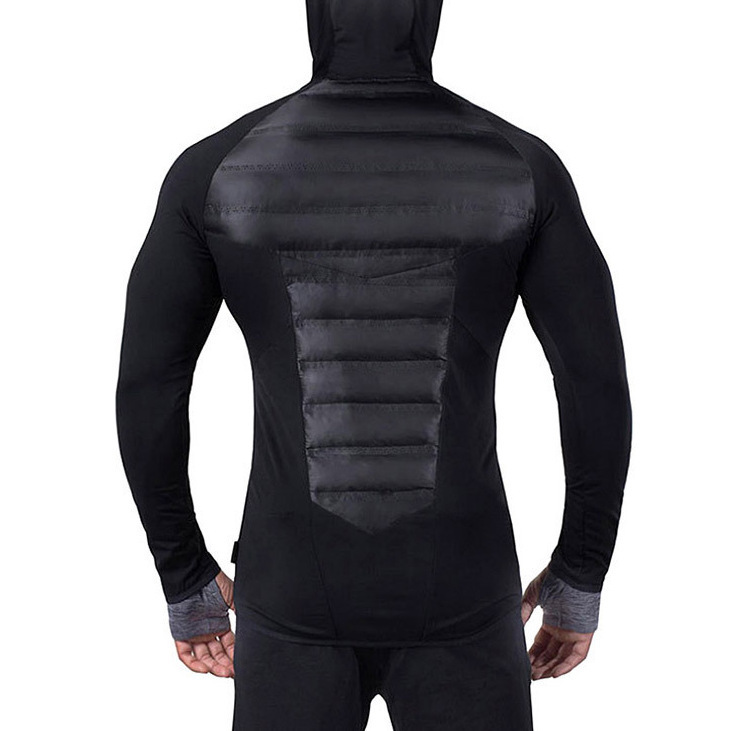 Vīriešu apģērbs Muscle Fitness Brothers ziemas sporta treniņtērps vīriešu īsa ikdienas kapuce kokvilnas jaka vienkrāsaina_voghion.com