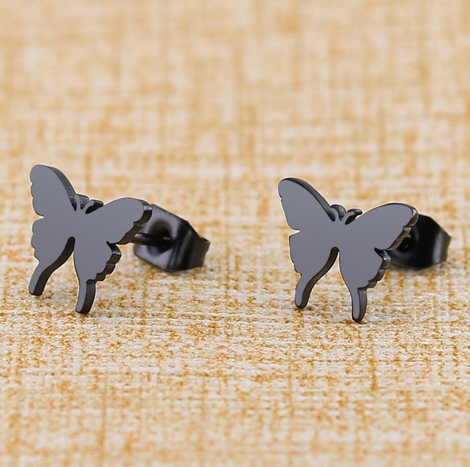 Mujeres Estilo Simple Mariposa Acero Inoxidable Sin Incrustaciones Pendientes Enchapado Pendientes De Acero Inoxidable display picture 4