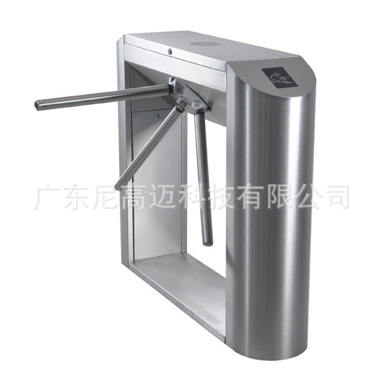 尼高迈桥式弧形三辊闸机 指纹刷卡双门禁管理 员工进出转杆挡闸门