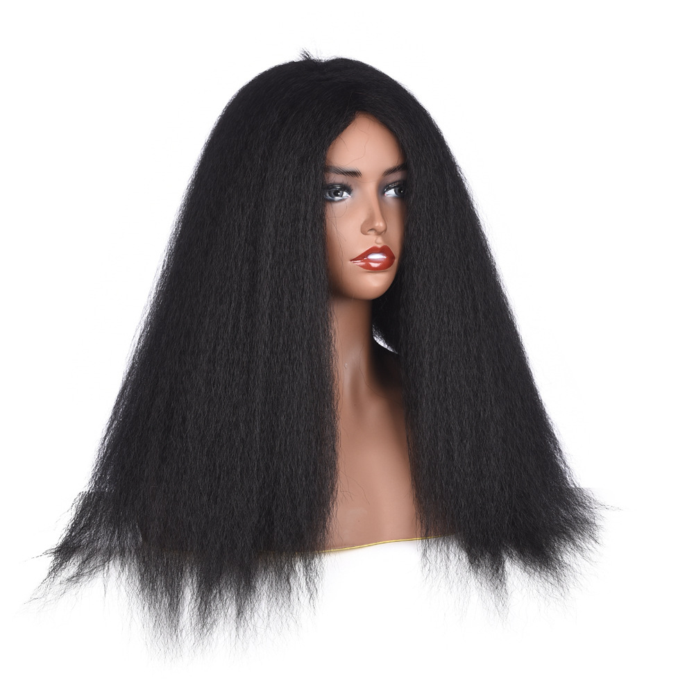 Perruque synthétique bandeau de barbe de maïs lâche et explosif bandeau de grande perruque longue_voghion.com