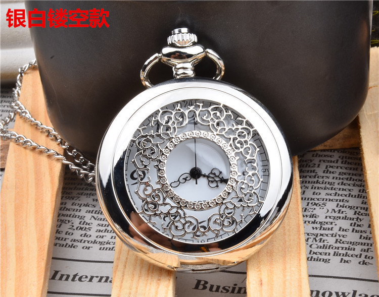 retro fashionable big quartz antique pocket watch