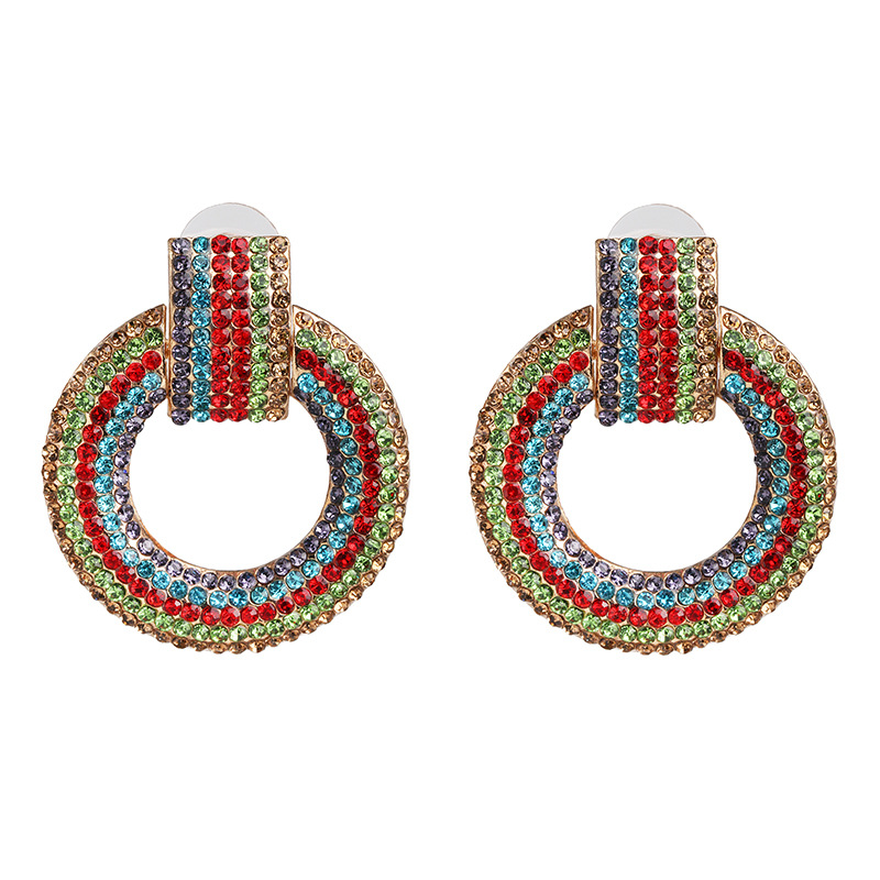 52908 Jujia Nouveau Géométrique Boucles D'oreilles Coloré Longue Haute Profil Européen Et Américain Capricieux Boucles D'oreilles Croix-frontière Boucles D'oreilles D'approvisionnement Pour Femmes display picture 9