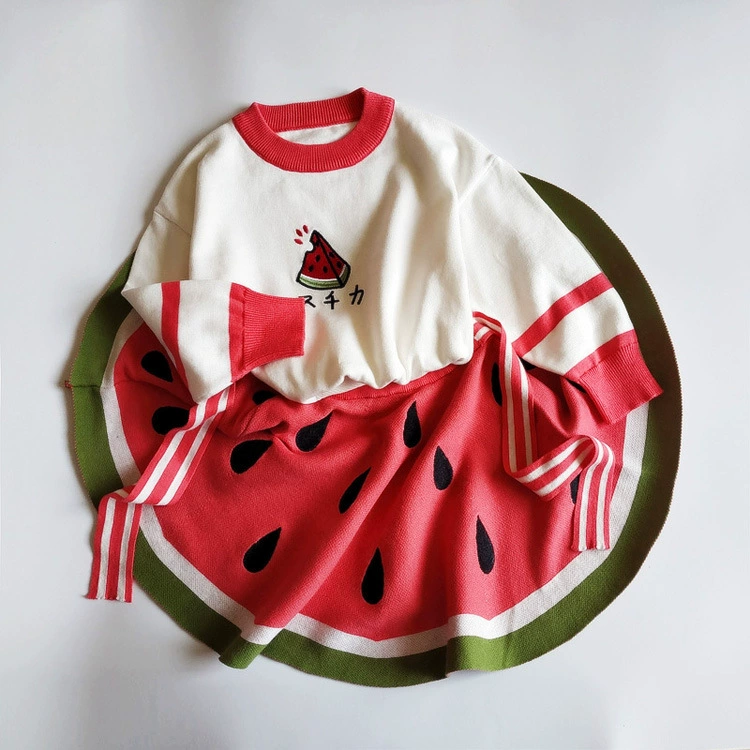 Spring thin woolen dress, fashionable set, Korean style, 2 piece set