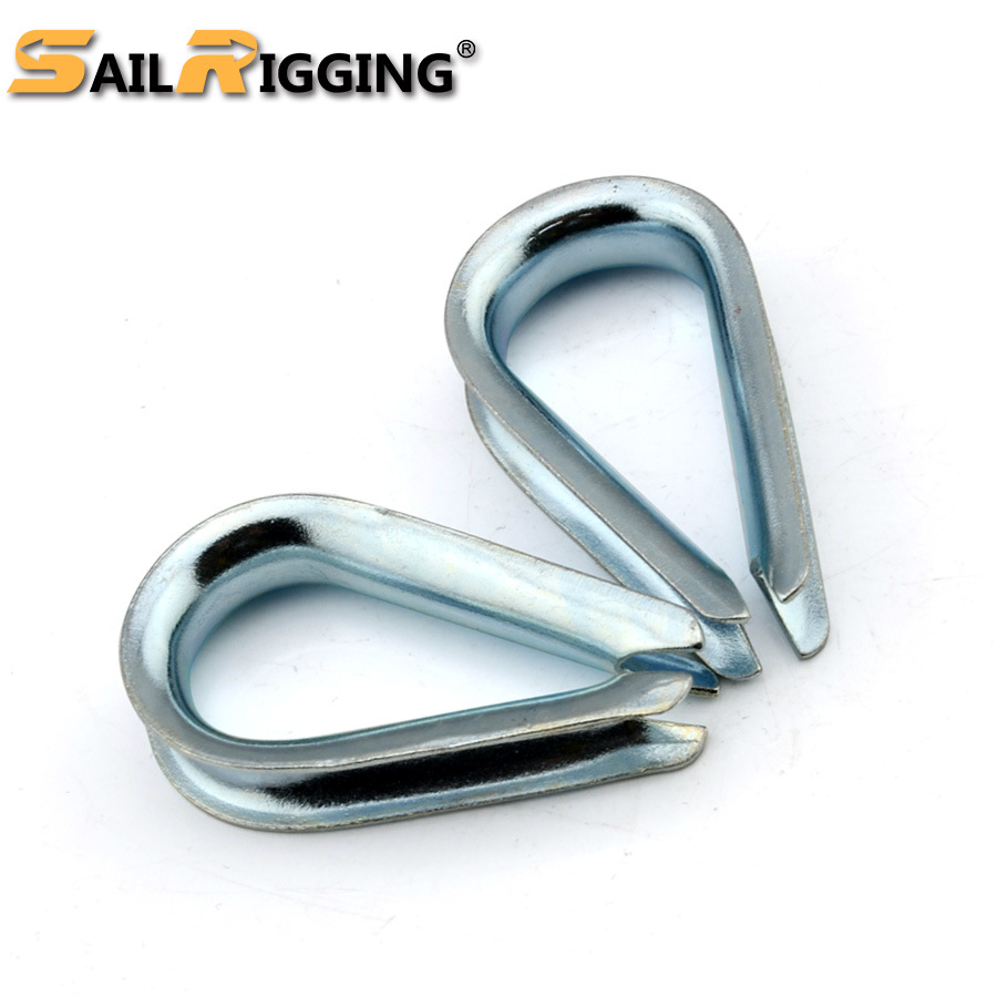 厂家直碳钢冲压美式G411套环 钢丝绳轻型套环鸡心环