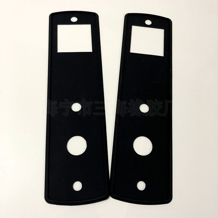 工厂定制橡胶锁片 黑色硅胶密封锁垫 门把锁硅胶保护垫