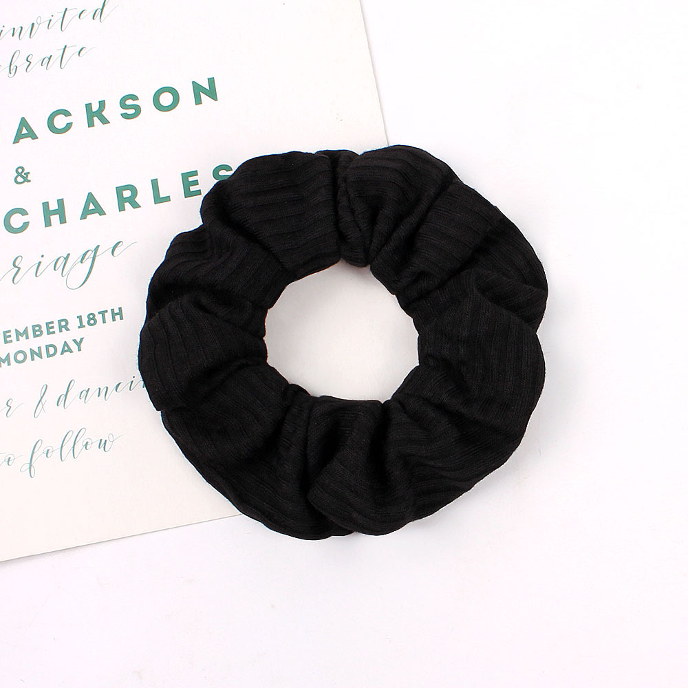 Large Intestine Hair Tie Fall Winter Simple Pure Color Knitted Hair Scrunchies  Wholesale Nihaojewelry display picture 9