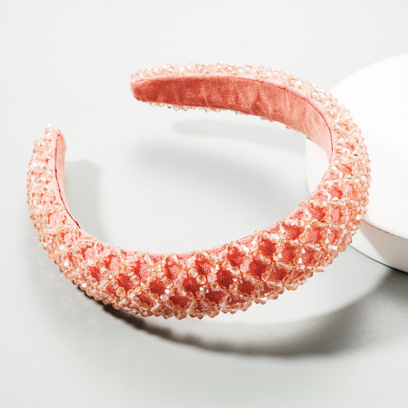 Fashion Hand-stitched Sponge Crystal Headband display picture 3