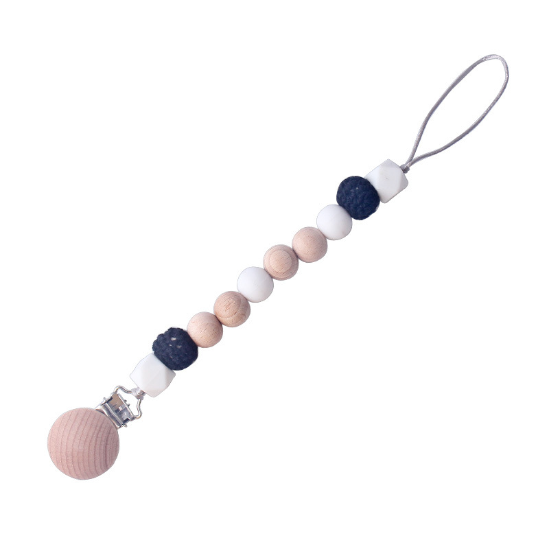 Bebé chupete anti-gota cadena bebé juguete de silicona chupete clip anti-gota banda Chew música anti-perdido cadena Nuevo