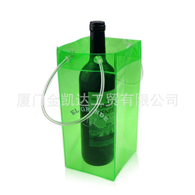 彩印PVC红酒袋PVC手提酒袋酒尾酒饮料PVC袋单只装PVC红酒酒袋