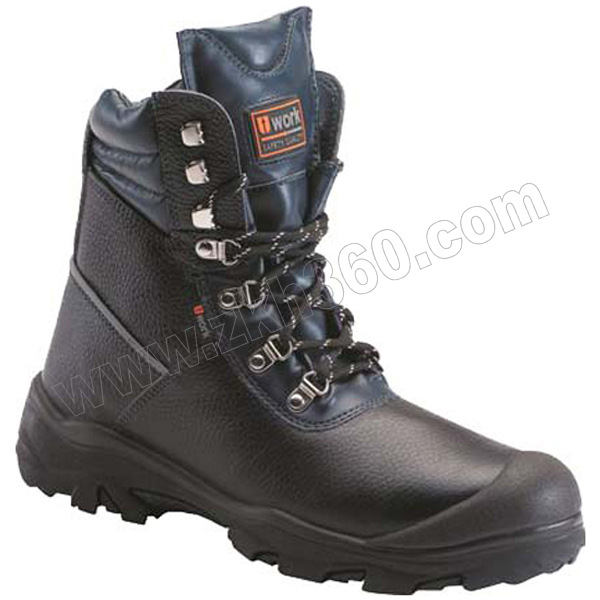 蓝典款高帮牛皮安全鞋U-WORK/优工TCG-B222139码黑色防砸防刺穿