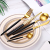 Factory 304 stainless steel chopsticks Portuguese tableware knife fork spoon set Western restaurant bull row knife and spoon